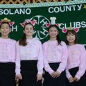 The Four Little PIGS (Pork in Green Sauce) drew applause as the winners of the 2016 Solano County 4-H Chili Contest. From left are Spencer Merodio, Alexis Taliaferro, Natalie Frenkel and Kate Frenkel, all of the Suisun Valley 4-H Club. (Photo by Kathy Keatley Garvey)