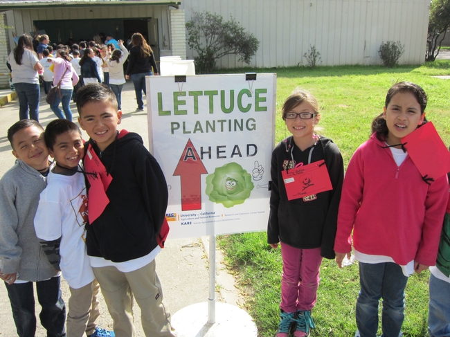 Third grade students from Fremont Elementary School joined classmates on their way to Kearney's lettuce planting at last year's Farm and Nutrition Day.