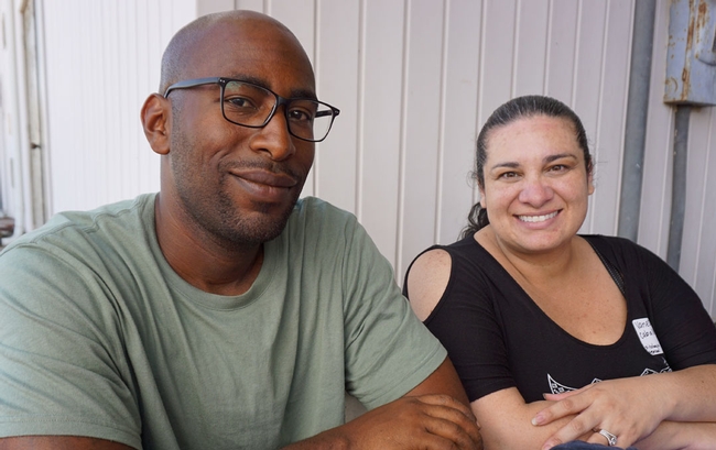 Farmer Arian Williams (left) and his wife Vanessa Caballero are considering adding pitahaya to their 16-acre avocado plantation in Temucula.