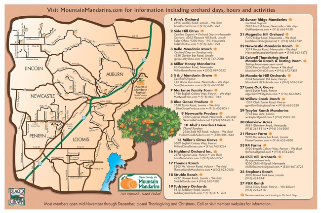 map and listing of MMGA members