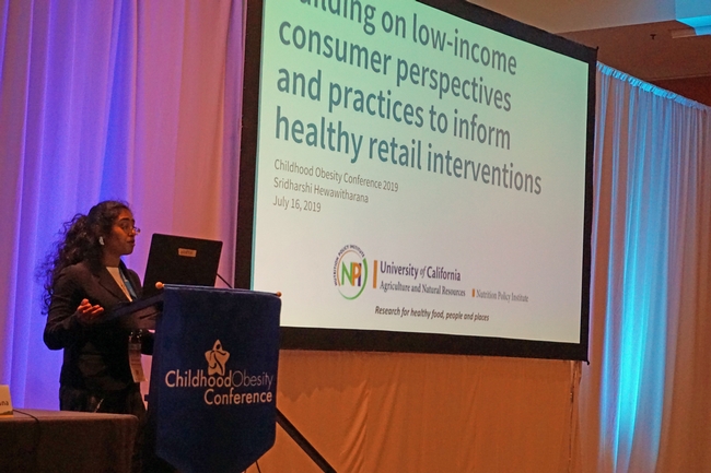 Sridharshi Hewawitharana presented NPI research findings retail food outlets.