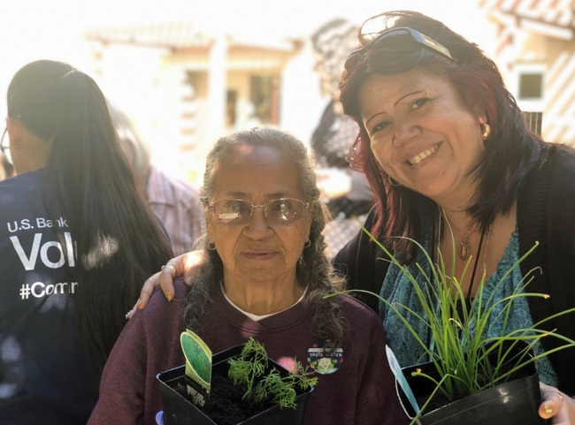 Miss Anita, left, was one of about 200 Eden Housing residents who participated in the CalFresh Healthy Living, UC gardening and nutrition education program.