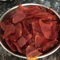 Dried tomato skin chips