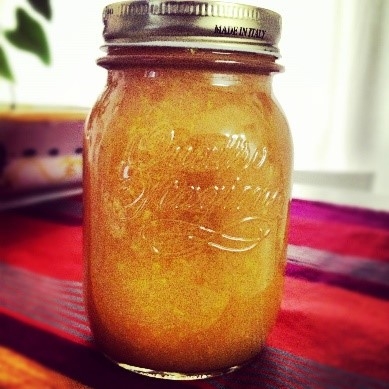 Jar of persimmon jam