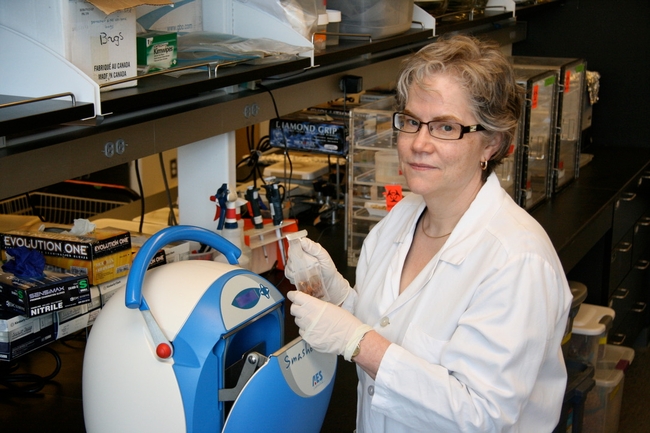 Linda J. Harris in a lab