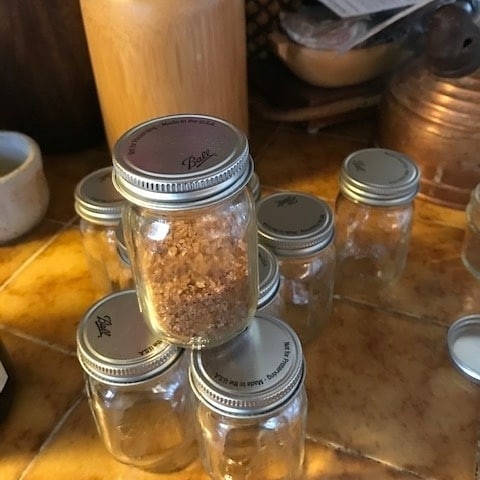 Finished Salt in Storage Containers