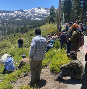 The Tahoe RCD’s Fire Adapted Communities (FAC) program works to connect, educate, and empower Tahoe Basin residents to prepare for wildfire. Credit: Tahoe Fire and Fuels Team.