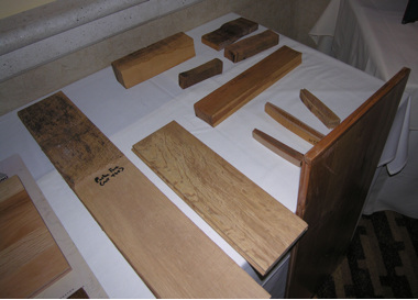 Examples of tanoak character wood and drying defects