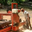 Rob York with portable saw mill