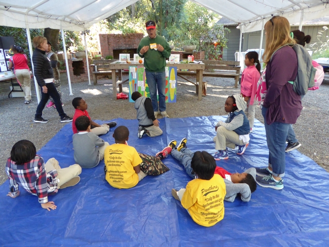 UC Master Gardener volunteers in Marin County connect gardening topics to science and nutrition in portable field trips for their award-winning project, 
