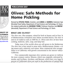 ANR Pub 8267 Olives, Safe Methods
