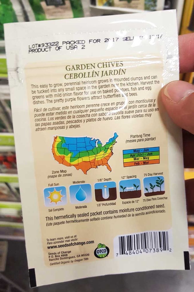 Read the seed packet carefully for suitability in your climate zone and garden (Gardener's Path)