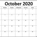 It's Oct 2020. (blankcalendarpages.com)
