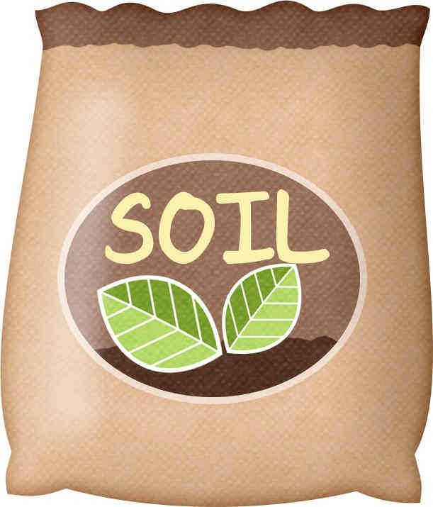 Check the potting soil bag for phosphorus and potassium, and pH. (clipart-libray.com)
