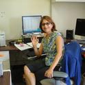 Norma aparece aquí en el 2011 en su nueva oficina en las instalaciones de Rubidoux en Riverside. Todas las fotos por Lisa Rawleigh.