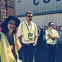 Observing Container Loading with Tour Director, Dr. Beth Mitcham