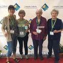 UC Master Gardeners taking photos with friends and fellow volunteers at the social media wall at the conference. Photo credit: Sheila Clyatt