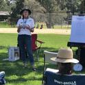 Becky Bednar presenting the program’s first Victory Garden workshop series at a community garden in San Luis Obispo County. Photo: Jacqueline Shubitowsky.