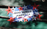A patriotic craft made at Operation Purple Camp.