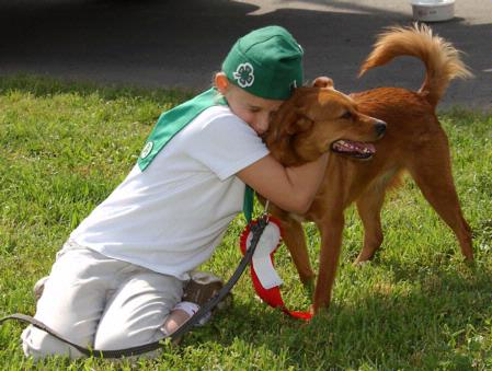 A winner in 4-H Dog Show