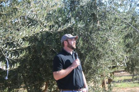 Field Day at Nickels: Matt Coe, of Coe Orchard Equipment, Sutter Co.