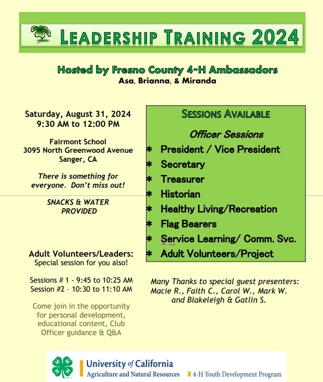 Leadership training 2024