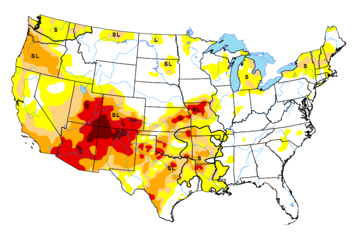 US Drought Map August 2018