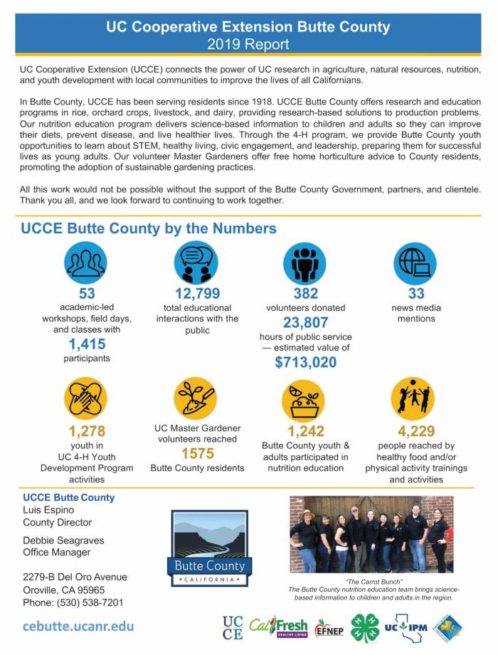 2019 UCCE Butte County Report