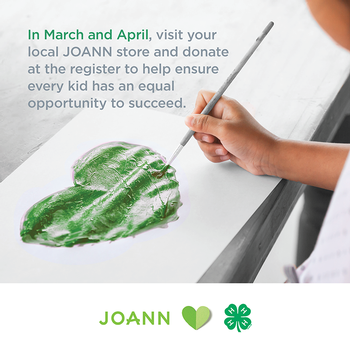 JOANN hearts 4-H message in image