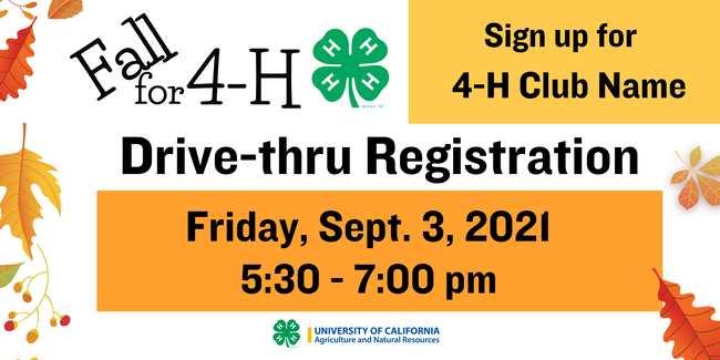 Drive-thru Registration banner