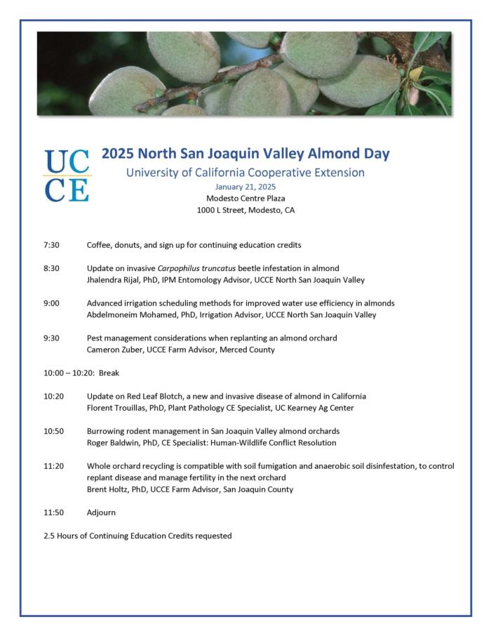 2025 Almond Day Agenda