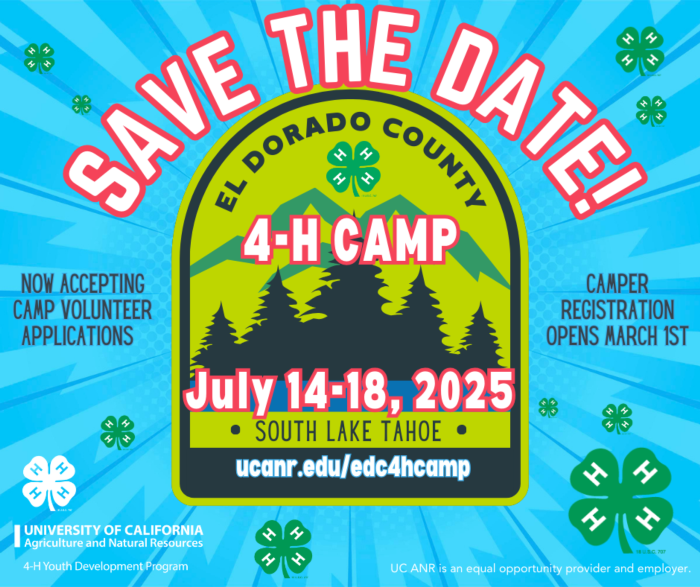 EDC 4-H Camp Save the Date