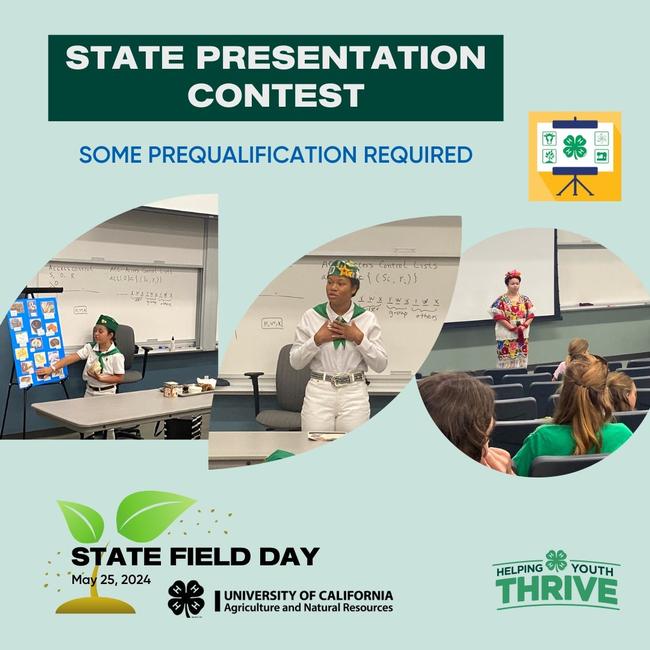 State presentation contest. Some prequalification required