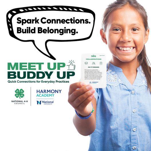 Spark connections. Build belonging. Meet Up Buddy Up. Quick connections for everyday practices.