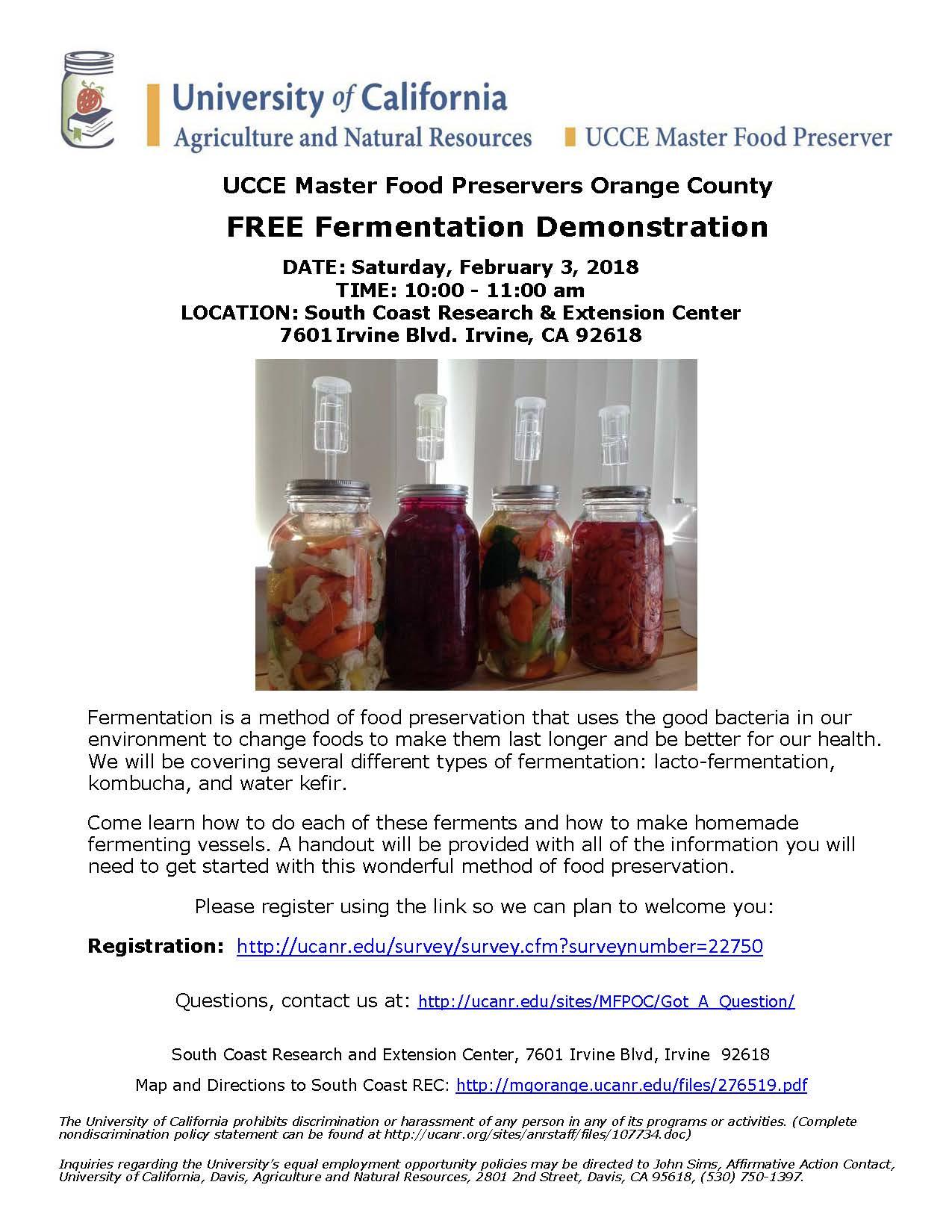 promo 2018 0203 SCREC demo (Fermentation) Flyer