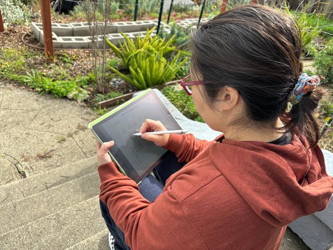 Sketching near your garden can be fun and inspirational. Photo by K. Nicholls.