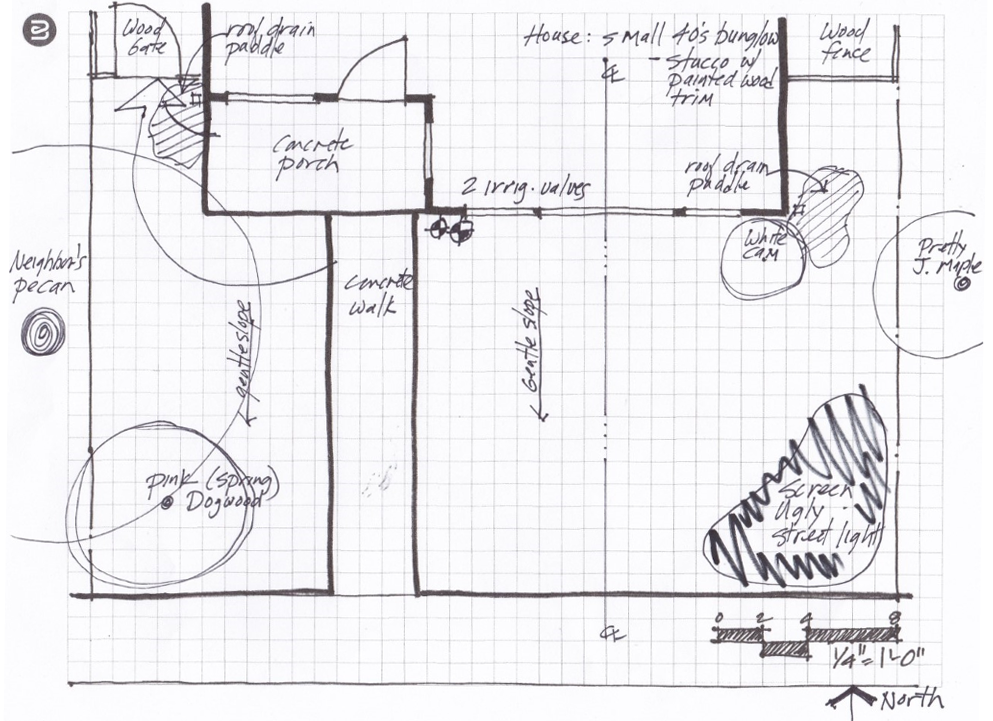 Create a simple drawing that shows the areas of your garden.  		Photo: Eve Werner