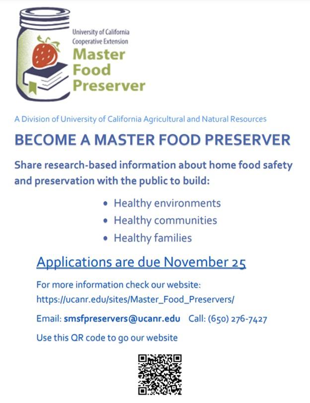 MFP Become a Master Food Preserver 2024