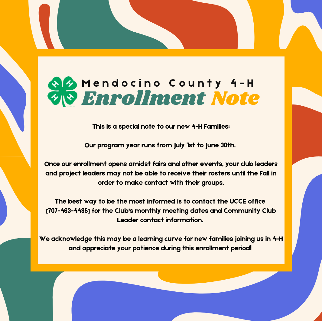 enrollment families note