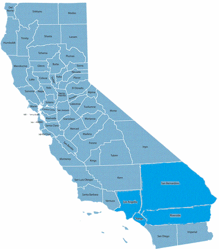 Counties of focus in SoCal