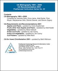 Controlled Atmosphere (CA) Bibliography (1981 - 2000) and CA Recommendations