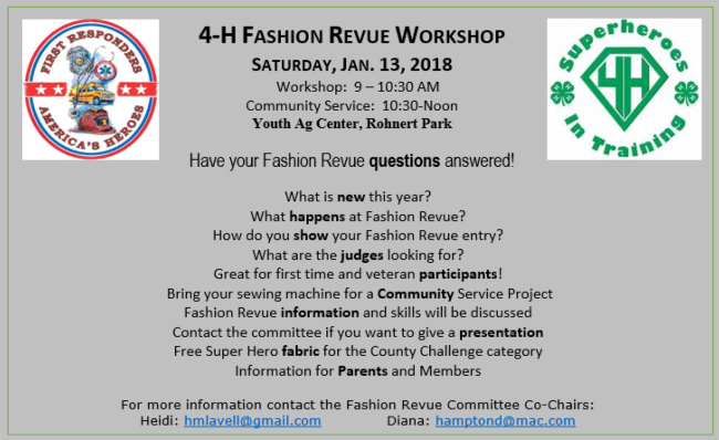 2017 4-H Fashion Revue Workshop