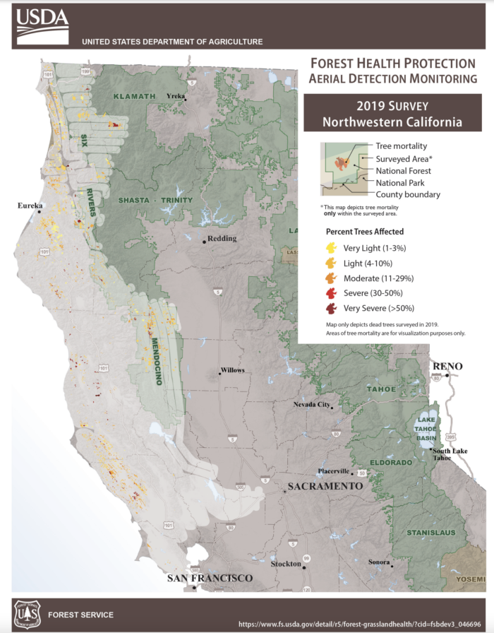 Aerial Detection Survey, Pacific Southwest Region NW CA Preliminary Report Aug 2019