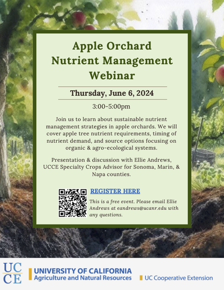Apple Orchard Nutrient Management Webinar Flier
