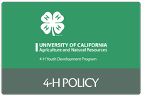 University of California 4-H Youth Development Program policies
