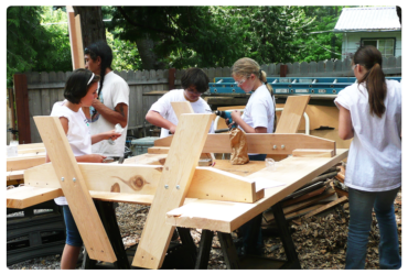 Building Picnic Tables for Siskiyou Park Area