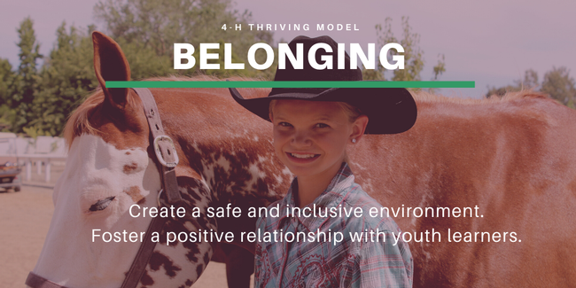 4-H Thriving Model - Belonging