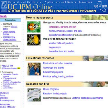 20190312 snapshot of former UC IPM website home page