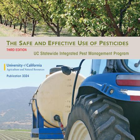 Third edition cover of the manual The Safe and Effective Use of Pesticides showing pesticide application equipment.