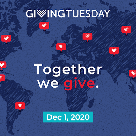 Together we Give. Giving Tuesday. December 1, 2020